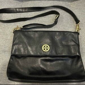 Tory Burch Dena Foldover Leather Crossbody Bag
